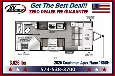 2026 Coachmen Apex Nano 186BH   - Photo 2 - Goshen, IN 46526