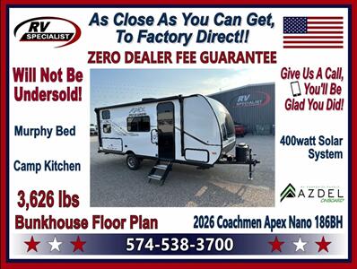 2026 Coachmen Apex Nano 186BH   - Photo 1 - Goshen, IN 46526