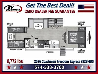 2026 Coachmen Freedom Express Ultra Lite 292BHDS - Photo 2 - Goshen, IN 46526