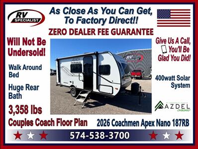 2026 Coachmen Apex Nano 187RB - Photo 1 - Goshen, IN 46526
