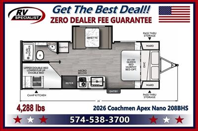 2026 Coachmen Apex Nano 208BHS   - Photo 2 - Goshen, IN 46526