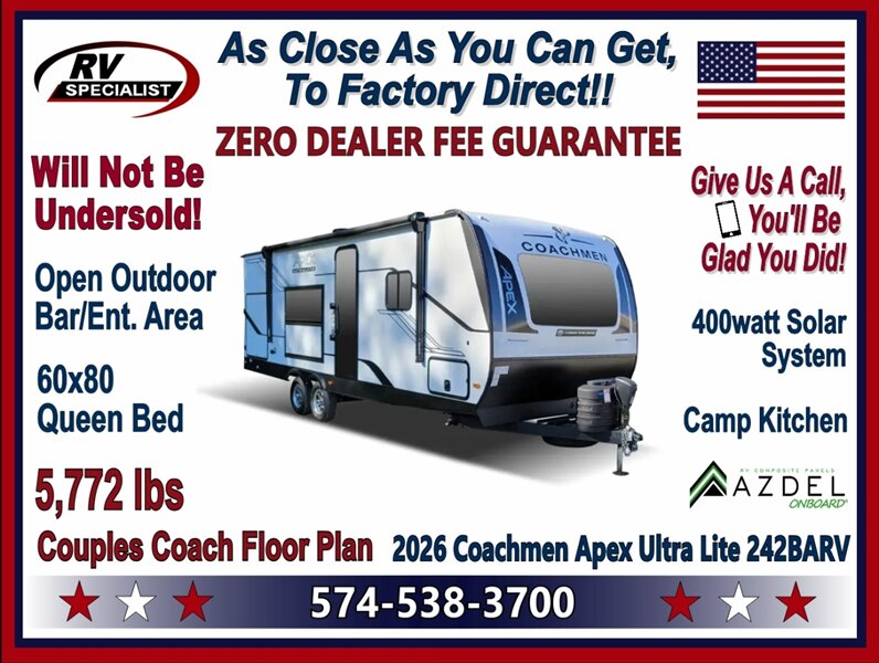2026 Coachmen Apex Ultra-Lite 242BARV   - Photo 1 - Goshen, IN 46526