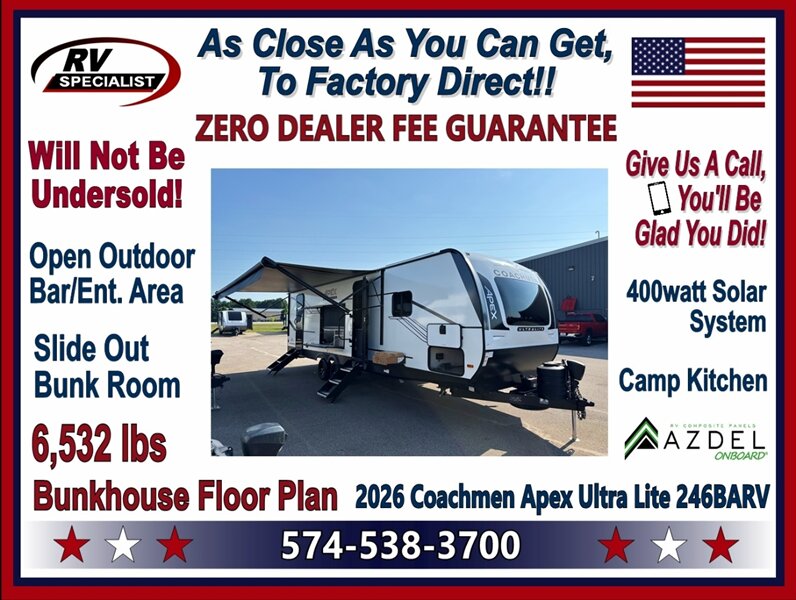 2026 Coachmen Apex Ultra-Lite 246BARV   - Photo 1 - Goshen, IN 46526