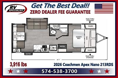2026 Coachmen Apex Nano 213RDS   - Photo 2 - Goshen, IN 46526
