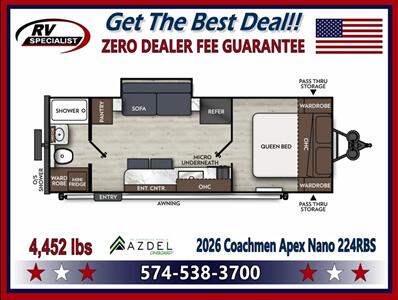 2026 Coachmen Apex Nano 224RBS - Photo 1 - Goshen, IN 46526