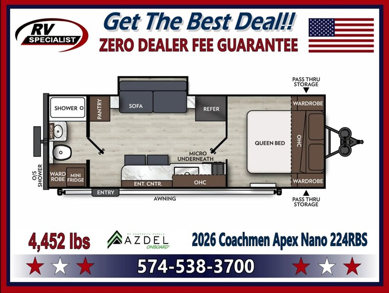 2026 Coachmen Apex Nano 224RBS   - Photo 1 - Goshen, IN 46526