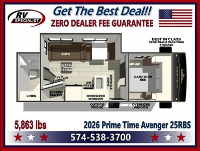 2026 Prime Time Avenger 25RBS   - Photo 2 - Goshen, IN 46526