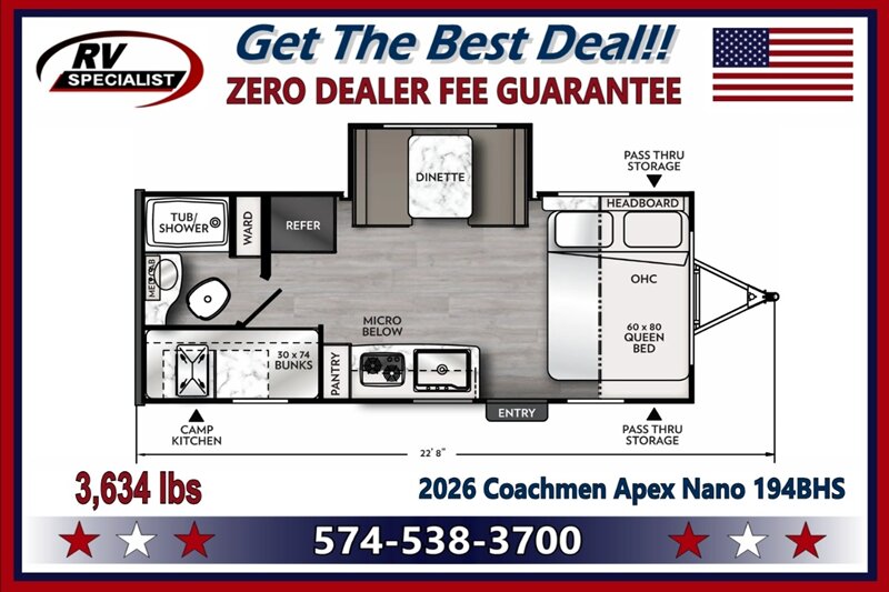 2026 Coachmen Apex Nano 194BHS  