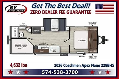 2026 Coachmen Apex Nano 228BHS   - Photo 2 - Goshen, IN 46526