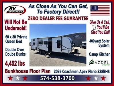 2026 Coachmen Apex Nano 228BHS   - Photo 1 - Goshen, IN 46526