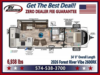 2026 Forest River Vibe 2600RK   - Photo 2 - Goshen, IN 46526