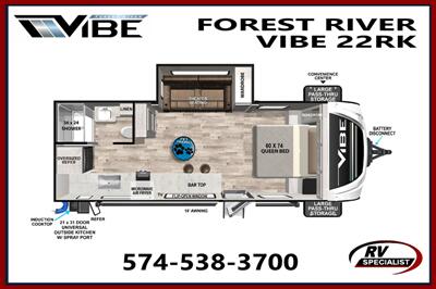 2024 Forest River Vibe 22RK   - Photo 2 - Goshen, IN 46526