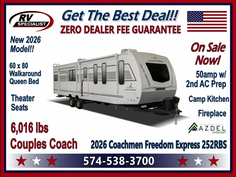 2026 Coachmen Freedom Express Ultra Lite 252RBS   - Photo 1 - Goshen, IN 46526