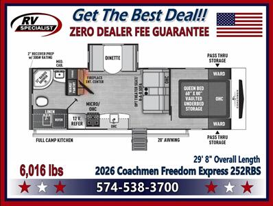 2026 Coachmen Freedom Express Ultra Lite 252RBS   - Photo 2 - Goshen, IN 46526