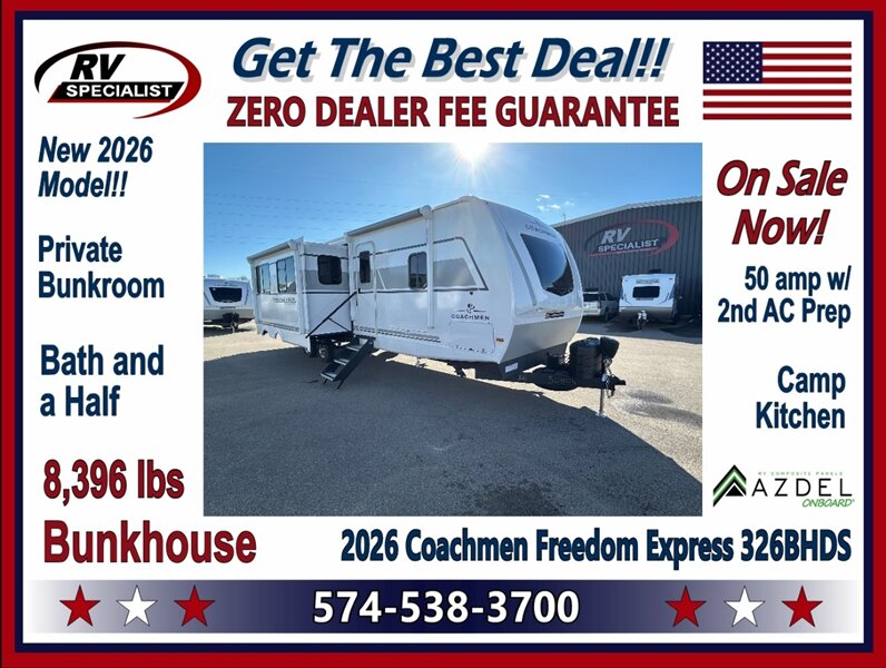 2026 Coachmen Freedom Express Ultra Lite 326BHDS   - Photo 1 - Goshen, IN 46526