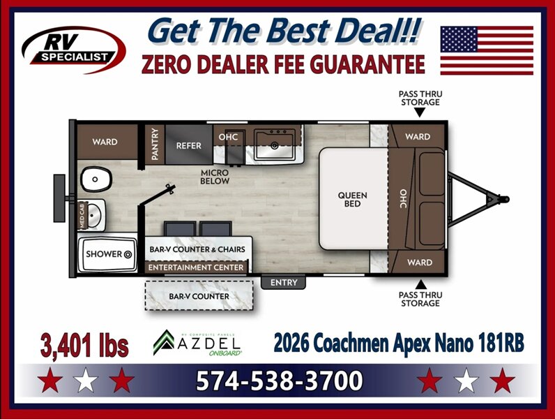 2026 Coachmen Apex Nano 181RB  