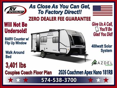 2026 Coachmen Apex Nano 181RB   - Photo 1 - Goshen, IN 46526