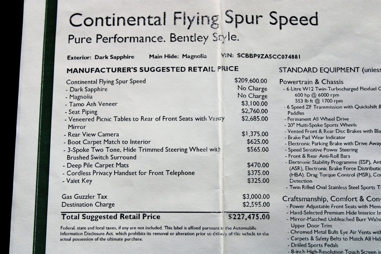 2012 Bentley Continental Flying Spur Speed   - Photo 3 - Stuart, FL 34997
