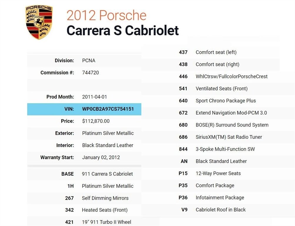 2012 Porsche 911 Carrera S 6 Speed Manual Transmission   - Photo 3 - Stuart, FL 34997
