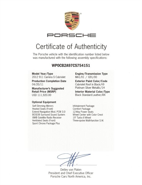 2012 Porsche 911 Carrera S 6 Speed Manual Transmission   - Photo 16 - Stuart, FL 34997