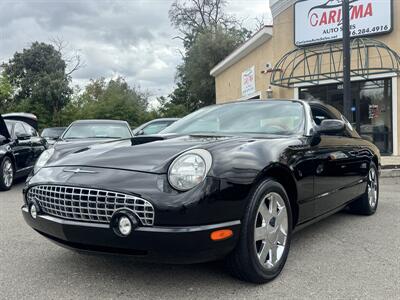 2002 Ford Thunderbird Deluxe - HARD TOP - ONLY 100K MILES Black and red interior - Photo 1 - Roseville, CA 95678