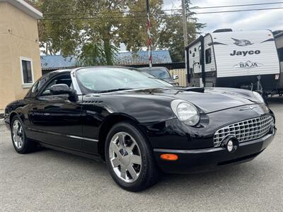 2002 Ford Thunderbird Deluxe - HARD TOP - ONLY 100K MILES Black and red interior - Photo 2 - Roseville, CA 95678
