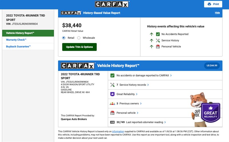 2022 Toyota 4Runner TRD Sport  