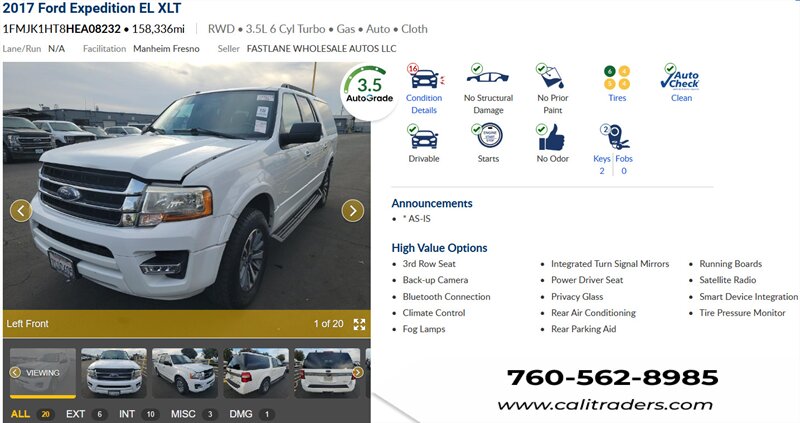 2017 Ford Expedition EL XLT   - Photo 1 - San Diego, CA 92154