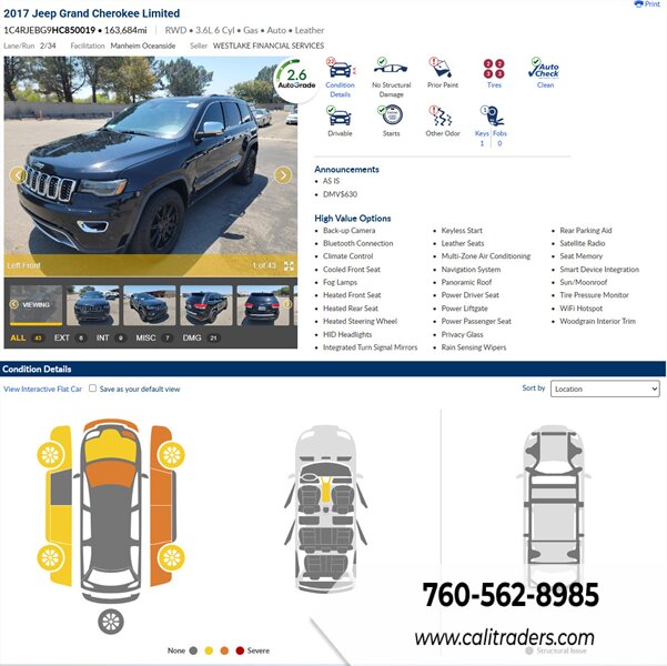 2017 Jeep Grand Cherokee Limited   - Photo 1 - San Diego, CA 92154