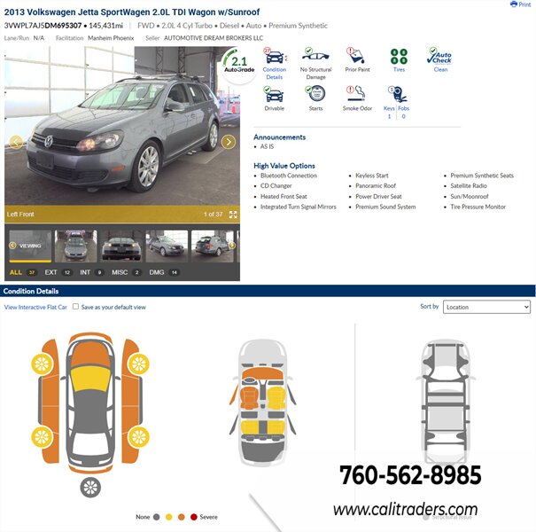 2013 Volkswagen Jetta SportWagen TDI   - Photo 1 - San Diego, CA 92154