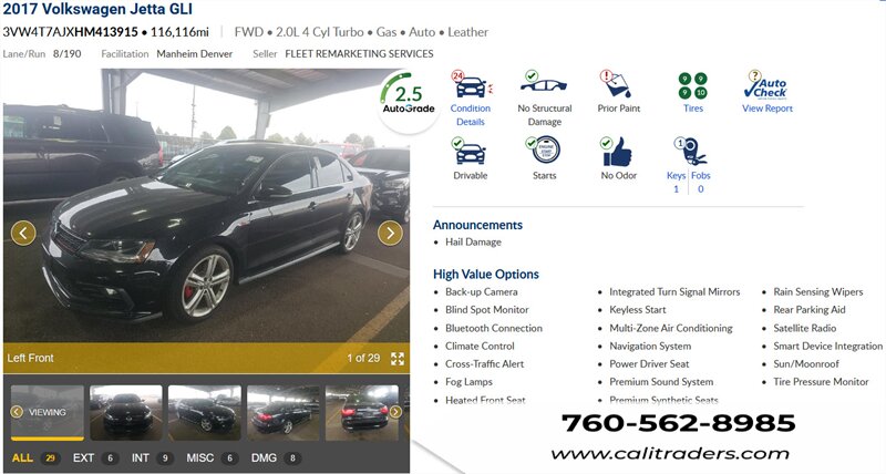 2017 Volkswagen Jetta 2.0T GLI   - Photo 1 - San Diego, CA 92154