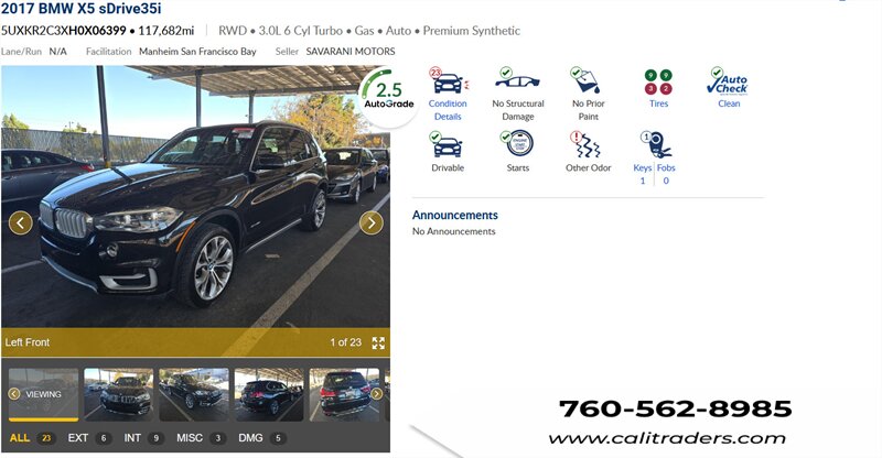 2017 BMW X5 sDrive35i   - Photo 1 - San Diego, CA 92154