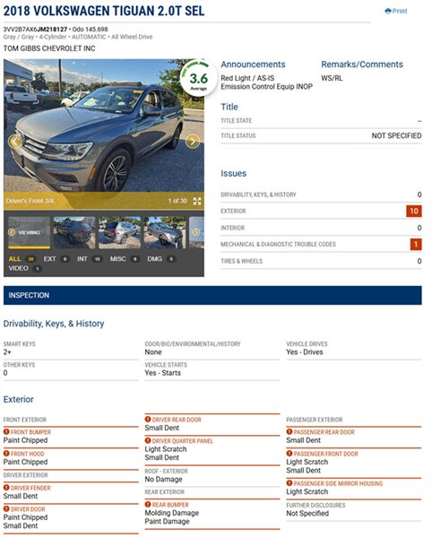 2018 Volkswagen Tiguan 2.0T SEL 4Motion   - Photo 1 - San Diego, CA 92154