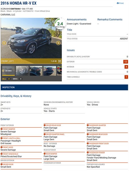 2016 Honda HR-V EX   - Photo 1 - San Diego, CA 92154