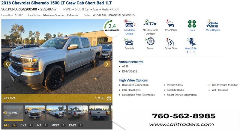 2016 Chevrolet Silverado 1500 LT   - Photo 1 - San Diego, CA 92154