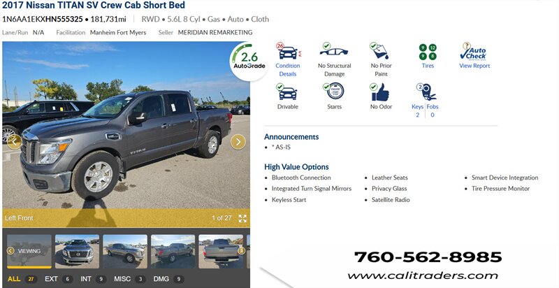 2017 Nissan Titan SV   - Photo 1 - San Diego, CA 92154