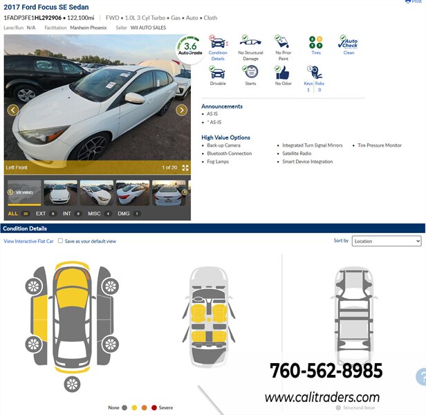 2017 Ford Focus SE   - Photo 1 - San Diego, CA 92154