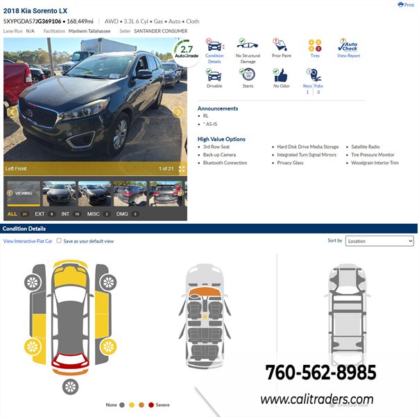 2018 Kia Sorento LX V6   - Photo 1 - San Diego, CA 92154