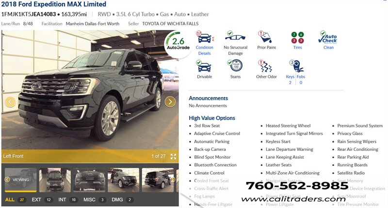 2018 Ford Expedition MAX Limited   - Photo 1 - San Diego, CA 92154