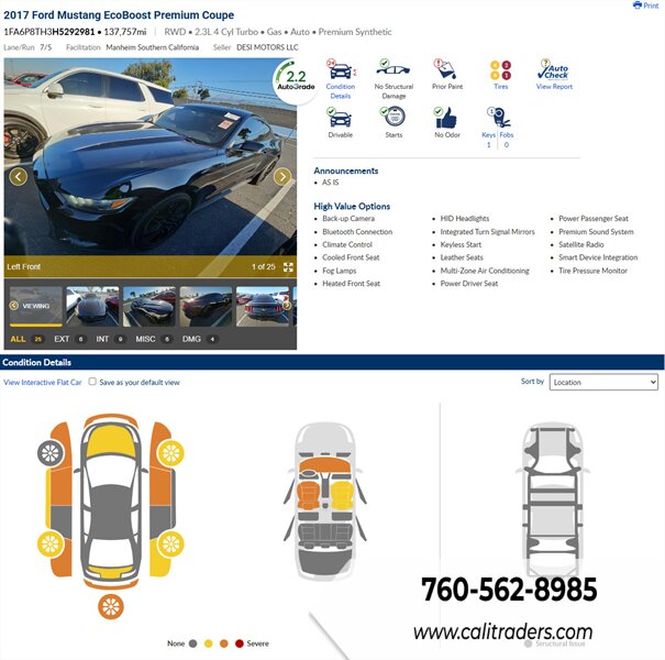 2017 Ford Mustang EcoBoost Premium   - Photo 1 - San Diego, CA 92154