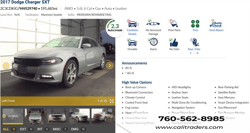 2017 Dodge Charger SXT   - Photo 1 - San Diego, CA 92154