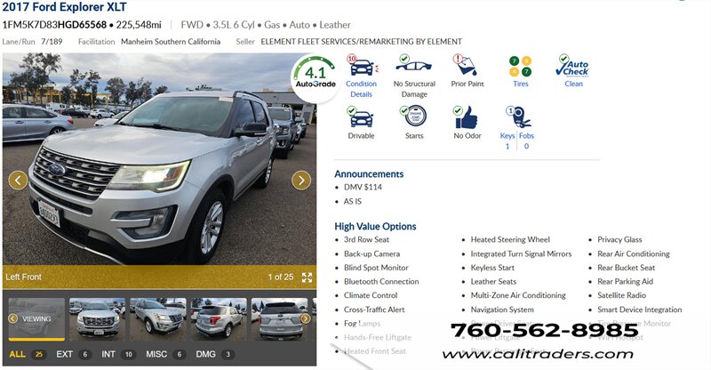 2017 Ford Explorer XLT   - Photo 1 - San Diego, CA 92154