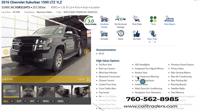2016 Chevrolet Suburban LTZ   - Photo 1 - San Diego, CA 92154