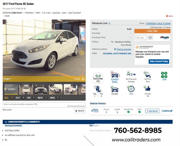 2017 Ford Fiesta SE   - Photo 1 - San Diego, CA 92154