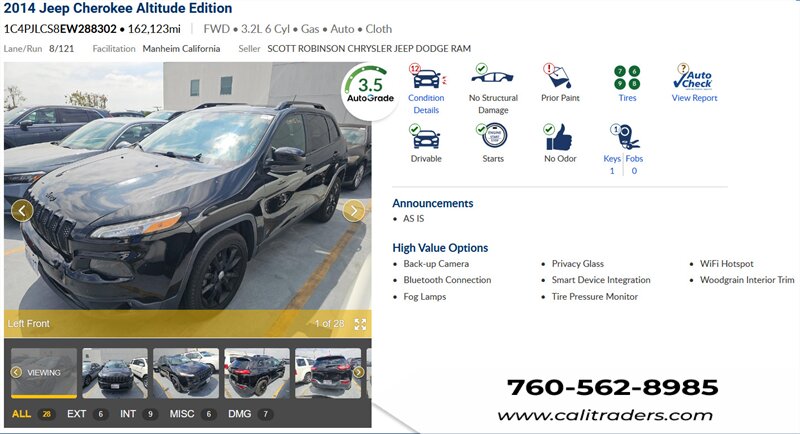 2014 Jeep Cherokee Altitude   - Photo 1 - San Diego, CA 92154