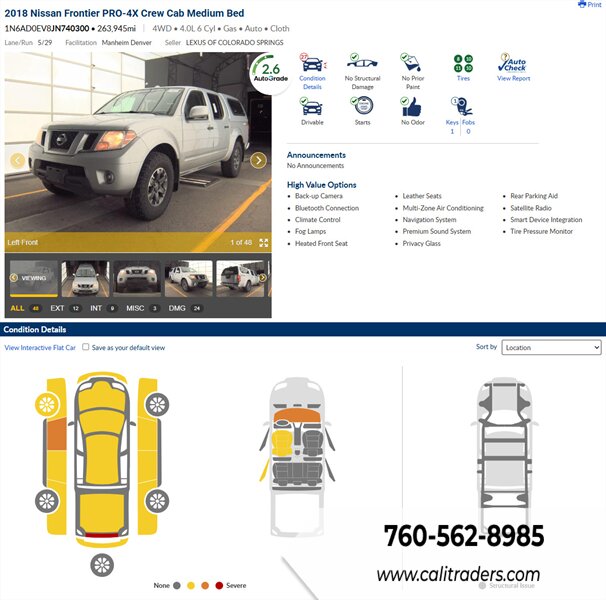 2018 Nissan Frontier PRO-4X   - Photo 1 - San Diego, CA 92154