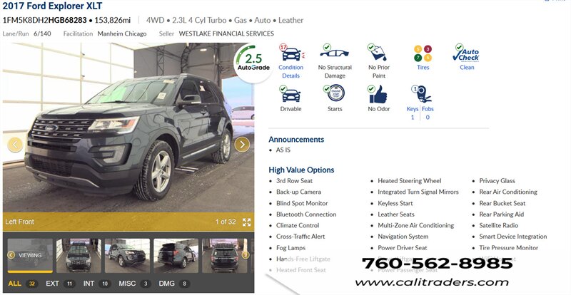 2017 Ford Explorer XLT   - Photo 1 - San Diego, CA 92154