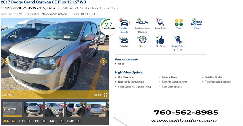 2017 Dodge Grand Caravan SE Plus   - Photo 1 - San Diego, CA 92154