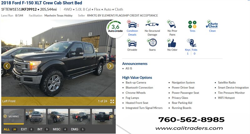 2018 Ford F-150 XLT   - Photo 1 - San Diego, CA 92154