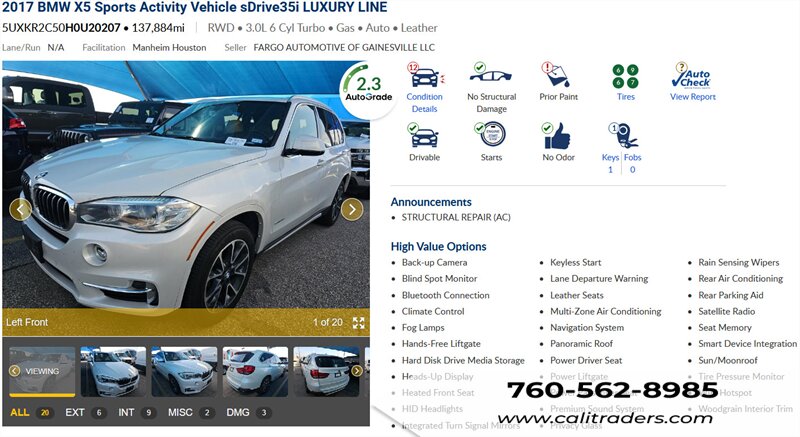 2017 BMW X5 sDrive35i   - Photo 1 - San Diego, CA 92154